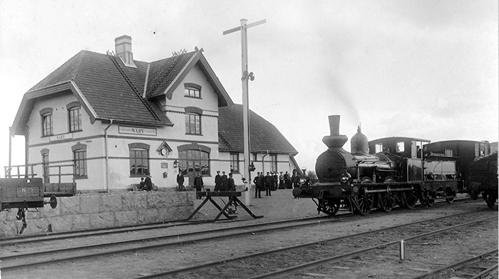 Sby station p Landskrona - ngelholms Jrnvg, LEJ, r 1904