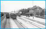 Malm - Simrishamns Jrnvg, MSJ, stervrns station omkring 1910. Freningsstation med Malm - Genarps Jrnvg, MGJ.