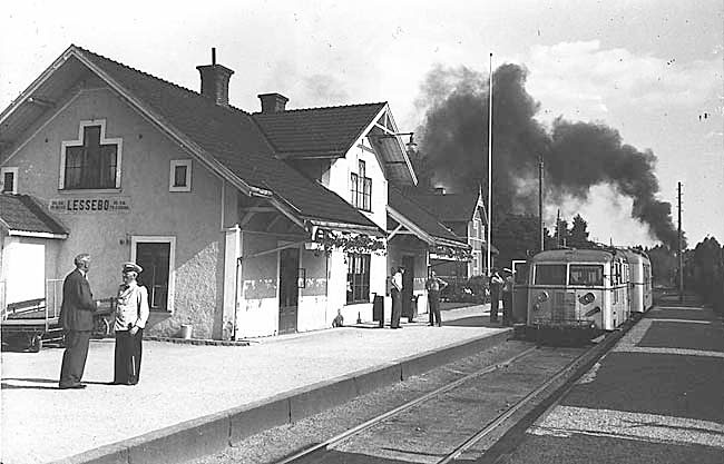 Lessebo station p 1940-talet.