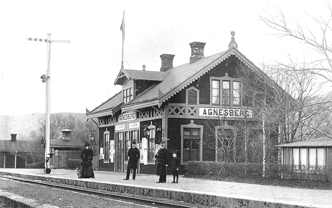 Bergslagernas Jrnvgar. Agnesberg station omkring 1889