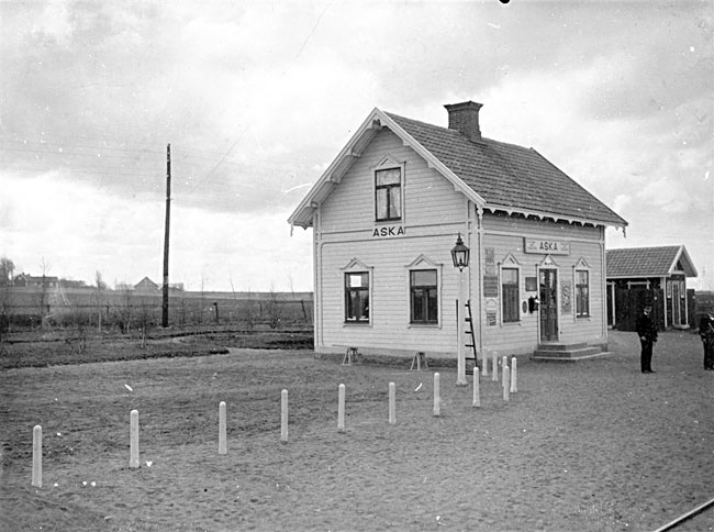 FVJ, Fgelsta - Vadstena - deshgs Jrnvg, Aska station 1901