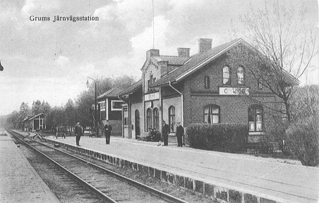 Grums station p 1920-talet