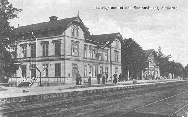 Mellerud jrnvgshotell och station 1910-talet