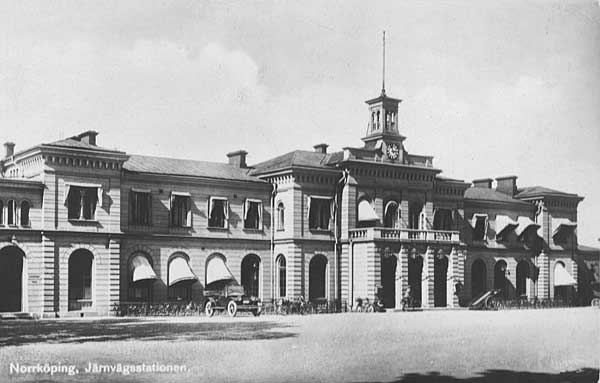 Norrkping station omkring 1915