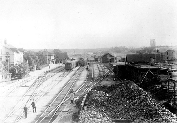 Ockelbo, Statens Jrnvgars station omkring 1905