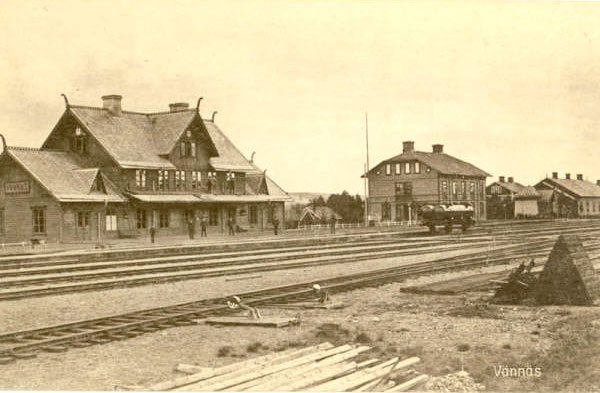 Vnns, Statens Jrnvgars station omkring 1900