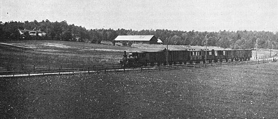 Passegertrain at Svenljunga year 1900