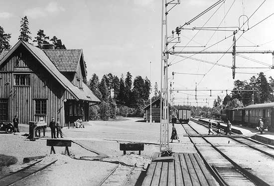 Stavsj station p 1940-talet