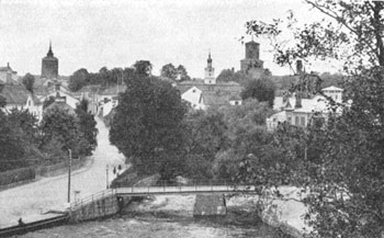Nykping 1930, utsikt frn slottet.