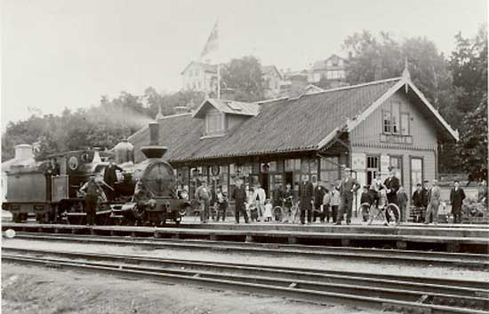 Gnesta station omkring 1900