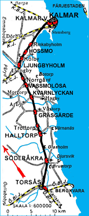 Map KTsJ, Kalmar - Torss Jrnvg