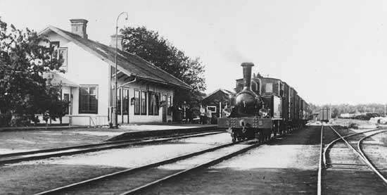 Bolmen station year 1925. Engine KVBJ No 5
