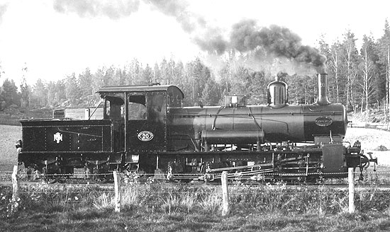 NJ Lok nummer 20,  f d. NKIJ 18, i Sonstorp 1938