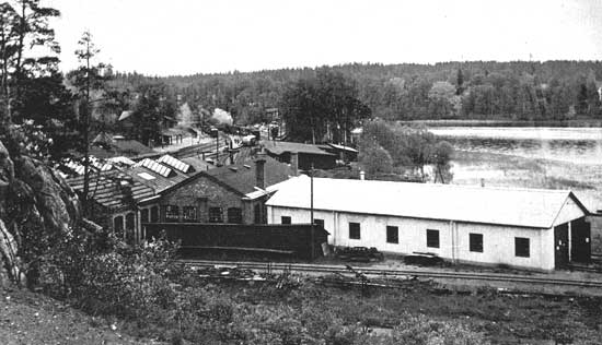 Delar av de p 1930-talet ombyggda verkstderna i Finspng.