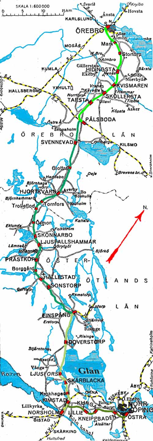 Map  NÖJ Norra - Östergötlands Järnvägar