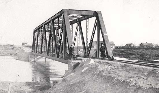 Den nybyggda bron ver Svartn 1914