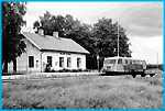 Gotlands Järnväg, GJ, Martebo station på linjen Visby - Lärbro år 1957