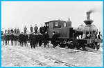 Västergötland - Göteborgs Järnvägar, VGJ. Gruståg på Vara station 1900