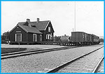 Inlandsbanan, Jokkmokks nybyggda station omkring 1930.