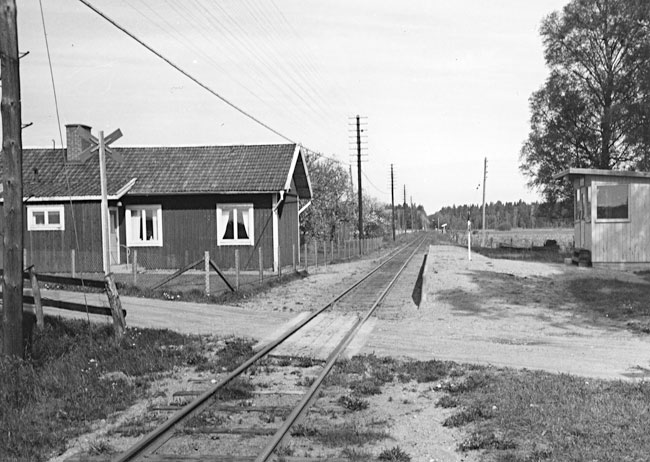Lidkping - Skara - Stenstorps Jrnvg LSSJ, Alebck hllplats p 1950-talet