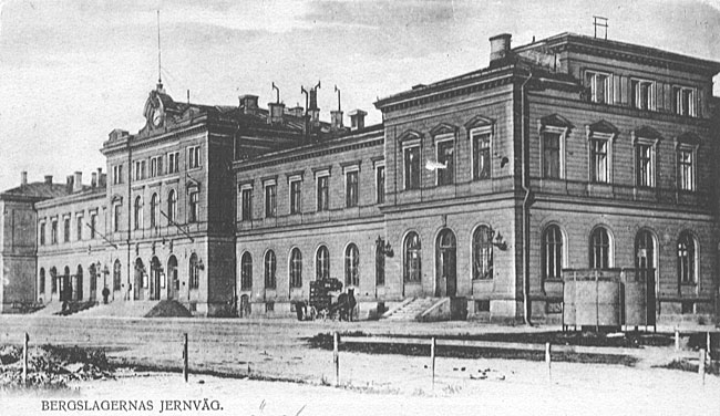 Gteborg, Bergslagsbanans stationshus omkring 1890
