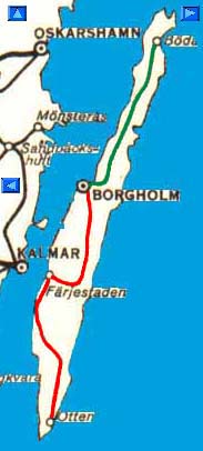 Järnvägskarta över Öland 1926