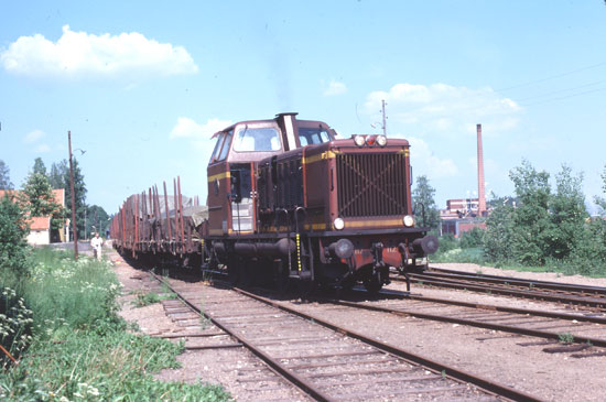 SJ engine T21 112 at Svanskog year 1977
