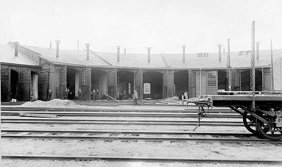 GBJ and BAJ engine shed at Bors nedre year 1903