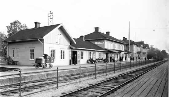 SJ station Bollnäs around year 1935