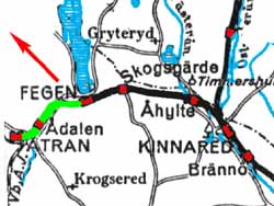 Map Fegen - Ätran Railway