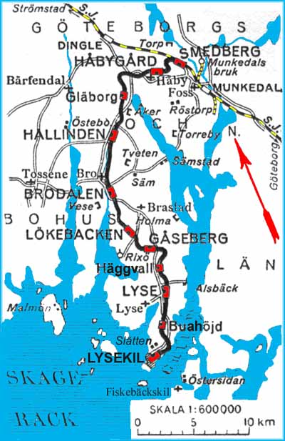 Karta (Map ) LyJ, Lysekils Jrnvg