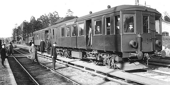 MlSlJ railcar No. 1 at Malmkping year 1913