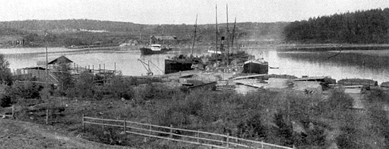 The old harbor at Sdertlje year 1920