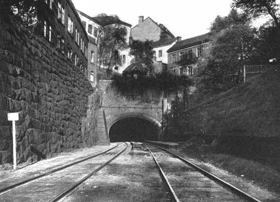 The southern tunnel opening