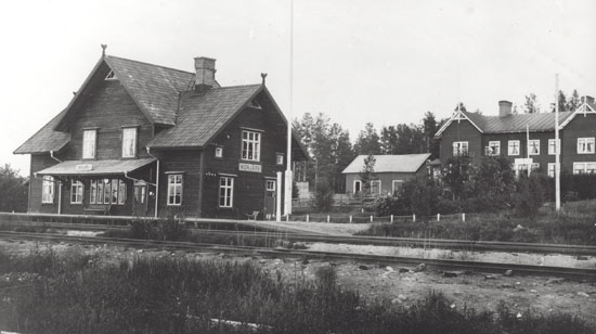 Morjrvs station p 1920-talet. Foto: Sveriges Jrnvgsmuseum.