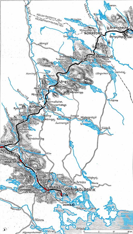 mellansel karta Karta Statsbanan Mellansel   Örnsköldsvik. The state railway 