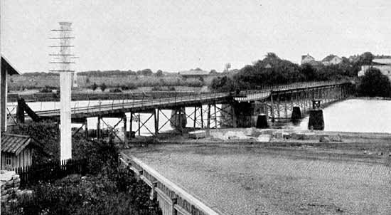 The bridge over Stångån in Linköping year 1905