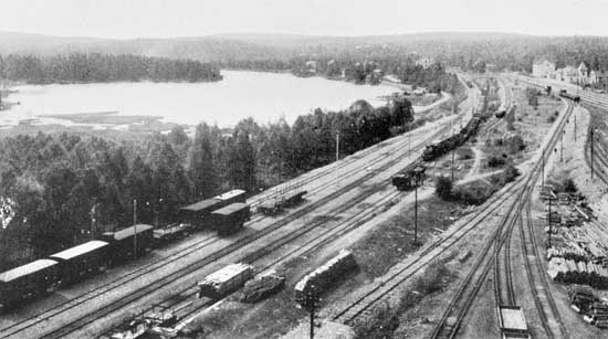 Section of Grängesbergs yard year 1925