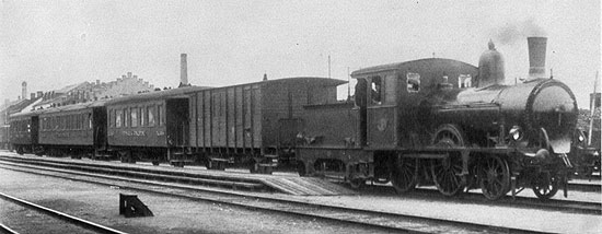 UEJ passenger train at Enkping year 1924