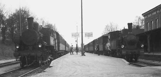 The new station Karlshamn C year 1955
