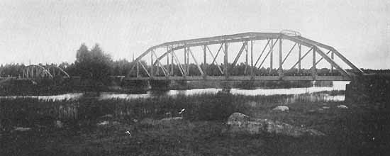 Broarna över Mörrumsån i närheten av Norraryd