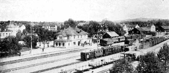 Vetlanda station and yard 1920