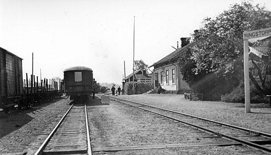 Norsholm - Vstervik - Hultsfreds Jrnvgs (NVHJ) station Ringstorp. Freningsstation med Mellersta stergtlands Jrnvg.