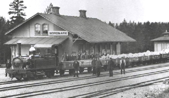 Nordmart station year 1890. Engine No. 4 or 5
