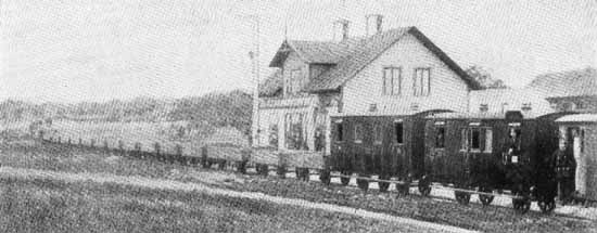 Gimo järnvägsstation omkring 1926