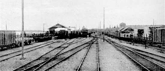 Section of the yard in Hultsfred. Narrow gauge to the left