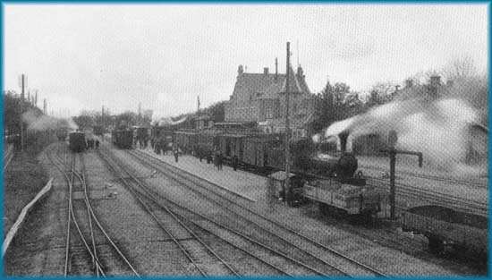 Skara station and yard 1924